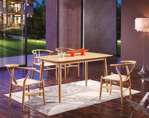 Set de mesa y silla de comedor de altura ajustable para muebles de restaurante de madera sólida
