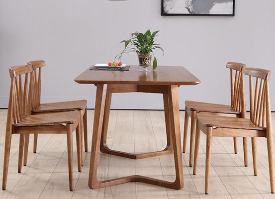 Set de mesa y silla de comedor de altura ajustable para muebles de restaurante de madera sólida