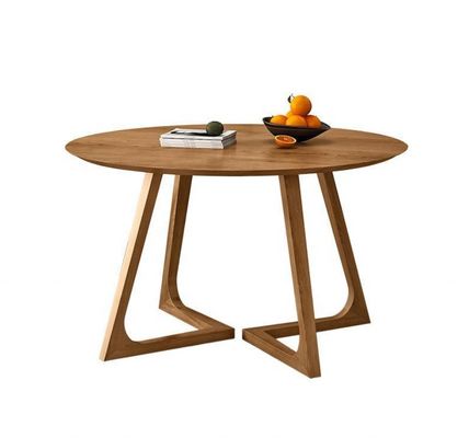 Embalaje de correos y muebles de comedor de diseño moderno redondo de madera sólida
