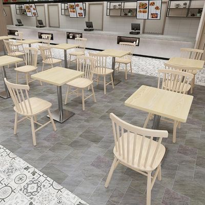 Embalaje de correo Mesa de comedor silla combinación para snack bar en restaurante de comida rápida puesto