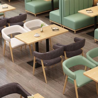 Embalaje de correo Mesa de comedor silla combinación para snack bar en restaurante de comida rápida puesto