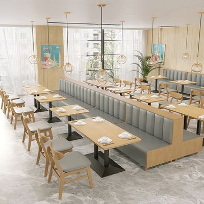 Embalaje de correo Mesa de comedor silla combinación para snack bar en restaurante de comida rápida puesto