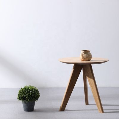 Inicio Muebles de diseño moderno Altura ajustable Mesa de café Restaurante Mesa redonda de comedor de madera maciza