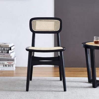 Sillones de comedor ajustables de madera de ratán con estilo de diseño moderno y madera de ceniza