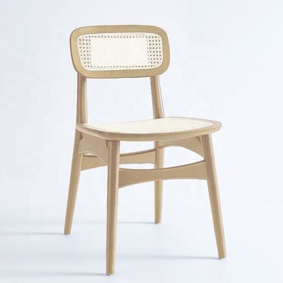 Sillones de comedor ajustables de madera de ratán con estilo de diseño moderno y madera de ceniza