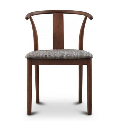 Muebles de cafetería de época de madera maciza silla de comedor Wishbone con cojín y acabado de caoba dos años de garantía