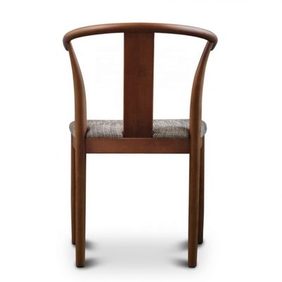 Muebles de cafetería de época de madera maciza silla de comedor Wishbone con cojín y acabado de caoba dos años de garantía