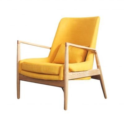 Muebles de salón tapizados de madera Silla de salón moderna OEM Sí Envasado de correo N Silla de brazo de madera