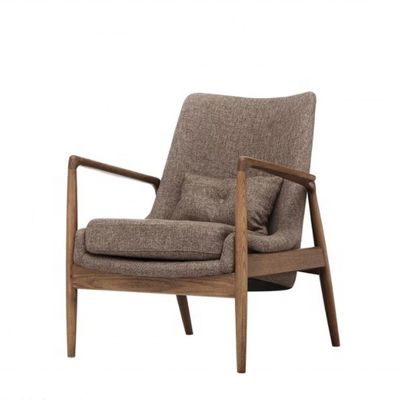 Muebles de salón tapizados de madera Silla de salón moderna OEM Sí Envasado de correo N Silla de brazo de madera