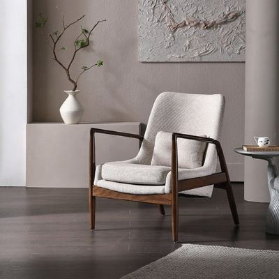 Muebles de salón tapizados de madera Silla de salón moderna OEM Sí Envasado de correo N Silla de brazo de madera
