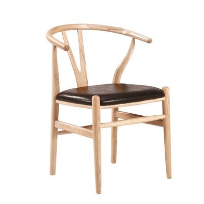 Cuadro de madera maciza apoyabrazos de ocio sillas de comedor de diseño moderno para muebles de dormitorio y sala de estar