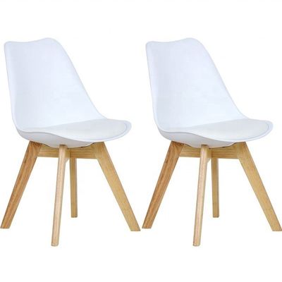 Sillones de comedor de madera ligeros con asiento de cuero tapizado y límite de peso de 150 kg