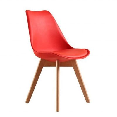 Sillones de comedor de madera ligeros con asiento de cuero tapizado y límite de peso de 150 kg
