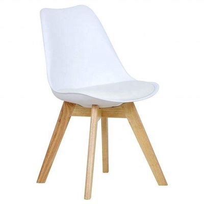 Sillones de comedor de madera ligeros con asiento de cuero tapizado y límite de peso de 150 kg
