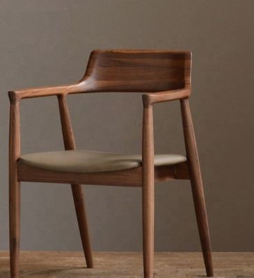 Muebles de comedor respaldo de brazos silla de comedor de madera para lujo estilo moderno