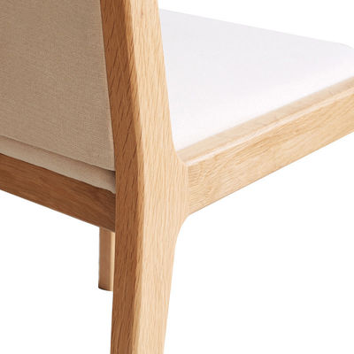 Silla de comedor de madera sólida con tapicería nórdica Diseño duradero y sofisticado