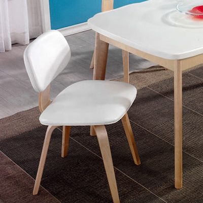 Silla de comedor de madera de roble de tejido tapizado de cuero de PU con ventaja opcional de mobiliario de comedor