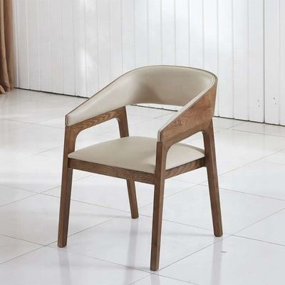 Muebles de comedor modernos Madera de roble y ceniza Silla de brazo tapizada para hotel y restaurante