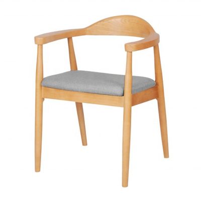 Silla de comedor de madera maciza con reposabrazos Kennedy Presidente silla para mejor venta muebles de comedor