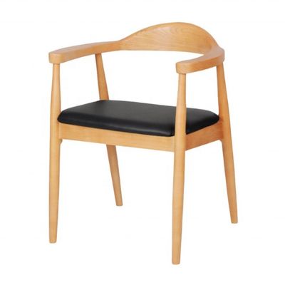 Silla de comedor de madera maciza con reposabrazos Kennedy Presidente silla para mejor venta muebles de comedor