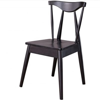 Silla de comedor nórdica de madera negra moderna para Europa de lujo Restaurante Hotel Muebles de sala de estar en estilo de diseño