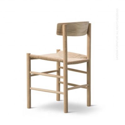Silla ajustable de papel natural de cordón silla de comedor de madera de ceniza estilo de diseño moderno con asiento ajustable
