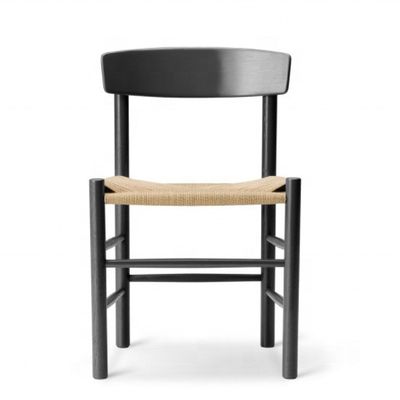 Silla ajustable de papel natural de cordón silla de comedor de madera de ceniza estilo de diseño moderno con asiento ajustable