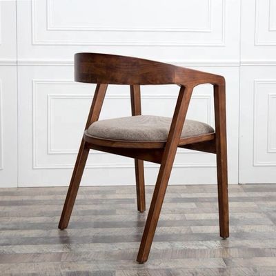 Dos años de garantía silla de comedor de madera con reposabrazos para el comedor antiguo asiento de madera sólida