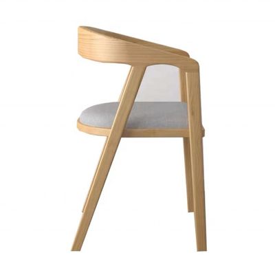 Dos años de garantía silla de comedor de madera con reposabrazos para el comedor antiguo asiento de madera sólida