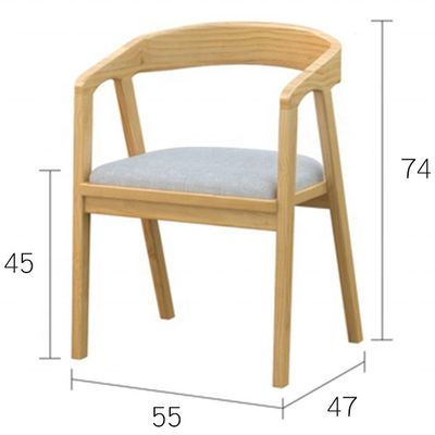 Dos años de garantía silla de comedor de madera con reposabrazos para el comedor antiguo asiento de madera sólida