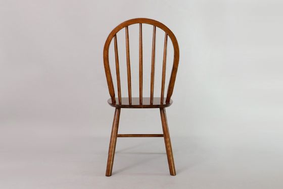 Silla de comedor moderna nórdica con respaldo y marco de madera sólida en forma de I en acabado de pintura NC / PU