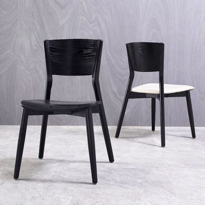Silla de comedor de madera sólida para muebles modernos de cafeterías y restaurantes