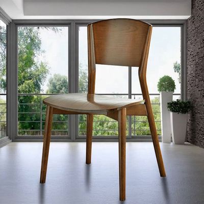 Silla de comedor de madera sólida para muebles modernos de cafeterías y restaurantes
