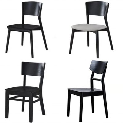Silla de comedor de madera sólida para muebles modernos de cafeterías y restaurantes