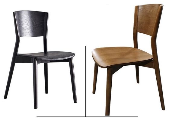 Silla de comedor de madera sólida para muebles modernos de cafeterías y restaurantes