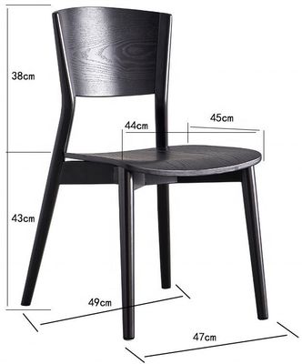 Silla de comedor de madera sólida para muebles modernos de cafeterías y restaurantes