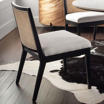 Mejor estilo francés de espalda de ratán de madera de roble sólido silla de comedor antigua estilo de diseño moderno para el estilo específico