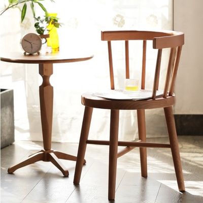 Sala de estar Ocio Restaurante medieval silla de comedor con diseño de madera retro y límite de peso de 120 kg
