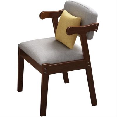 Sillones de embalaje de correo sillas de comedor de madera maciza con cojín tapizado y diseño antiguo