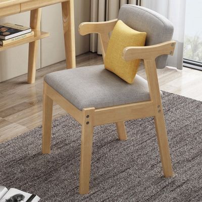 Sillones de embalaje de correo sillas de comedor de madera maciza con cojín tapizado y diseño antiguo