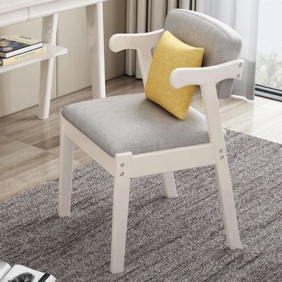 Sillones de embalaje de correo sillas de comedor de madera maciza con cojín tapizado y diseño antiguo