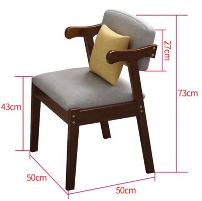 Sillones de embalaje de correo sillas de comedor de madera maciza con cojín tapizado y diseño antiguo