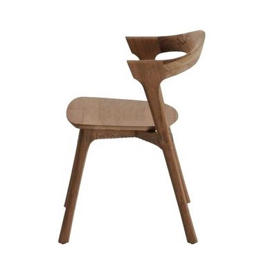 Silla de comedor de madera sólida de teca / ceniza Hotel de granja Simple Creative al aire libre