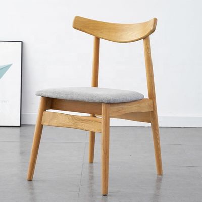 Sin apoyabrazos silla de madera de haya sólida silla de comedor para muebles de comedor de lujo