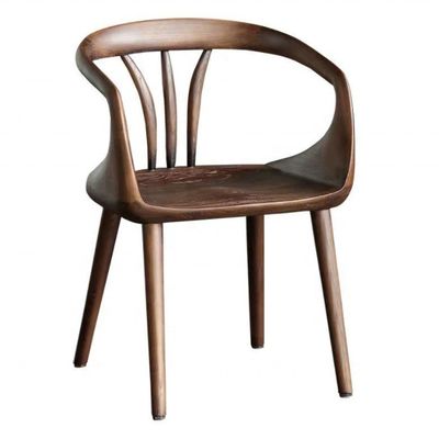Silla de comedor de lujo de nuez negra silla de madera maciza silla de espalda moderna silla de comedor nórdica de ocio para una experiencia gastronómica elegante