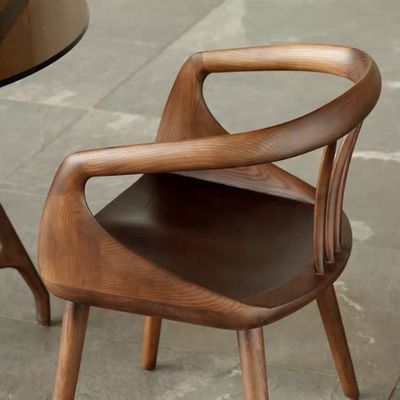 Silla de comedor de lujo de nuez negra silla de madera maciza silla de espalda moderna silla de comedor nórdica de ocio para una experiencia gastronómica elegante