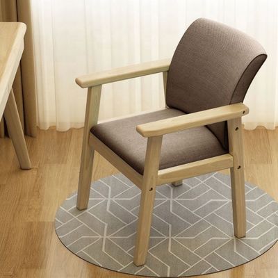 Silla de madera sólida para el hogar duradera para el hogar general Muebles de comedor Escritorio de cama Respaldo de espalda Taburete silla de tela silla de oficina