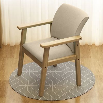 Silla de madera sólida para el hogar duradera para el hogar general Muebles de comedor Escritorio de cama Respaldo de espalda Taburete silla de tela silla de oficina