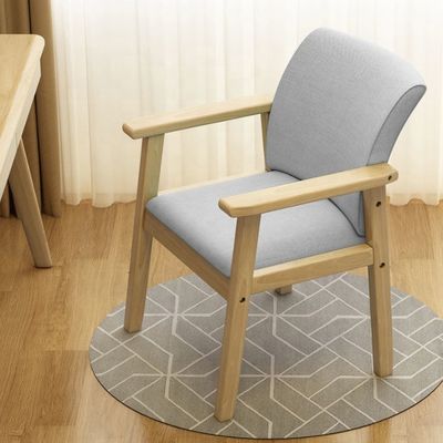Silla de madera sólida para el hogar duradera para el hogar general Muebles de comedor Escritorio de cama Respaldo de espalda Taburete silla de tela silla de oficina