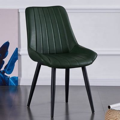 Silla de ocio de piernas metálicas de diseño moderno para oficina en el hogar y comedor de cafetería